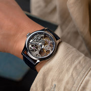 Thomas Earnshaw Bauer Mechanical Skeleton Clear Blue