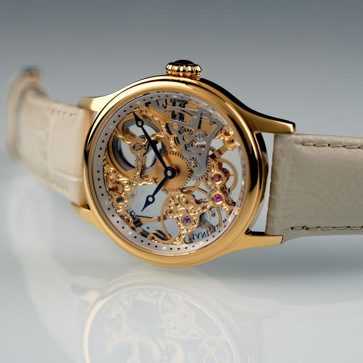 Thomas Earnshaw Bauer Mechanical Skeleton Sandy Gold