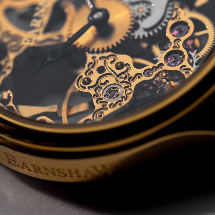 Thomas Earnshaw Bauer Mechanical Skeleton Sandy Gold