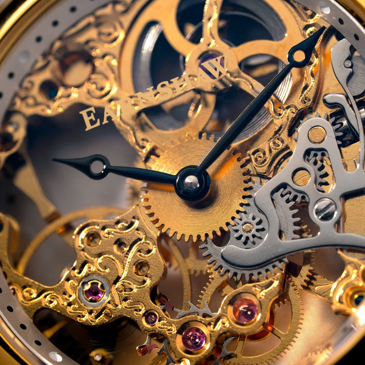 Thomas Earnshaw Bauer Mechanical Skeleton Sandy Gold