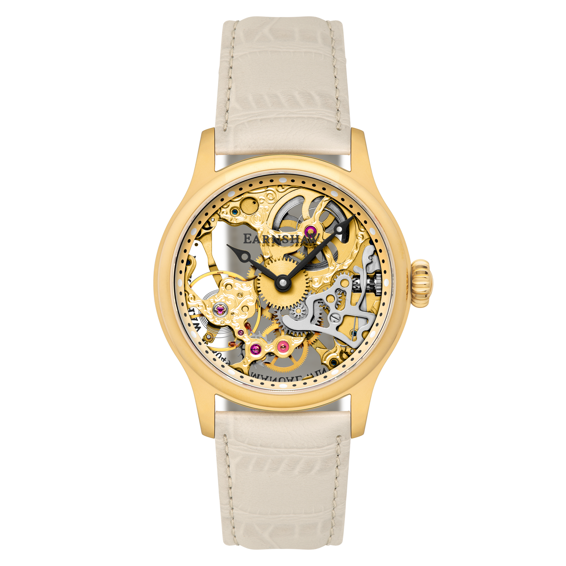 NWT Thomas Earnshaw Bauer Transparent Dial Men\'s Watch Pink Gold | Thomas Earnshaw Bauer Mechanical Skeleton main image 3
