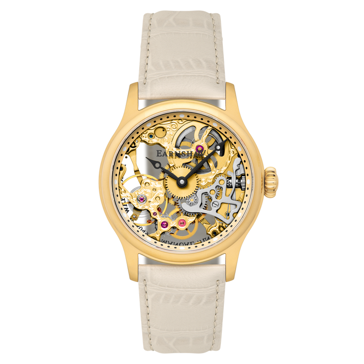 Thomas Earnshaw Bauer Mechanical Skeleton Sandy Gold