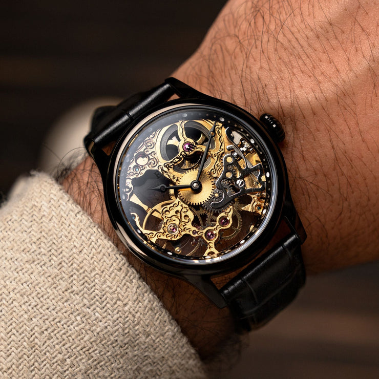 Thomas Earnshaw Bauer Mechanical Skeleton Black