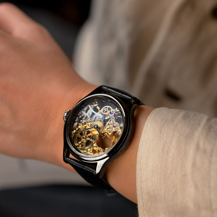 Thomas Earnshaw Bauer Mechanical Skeleton Black