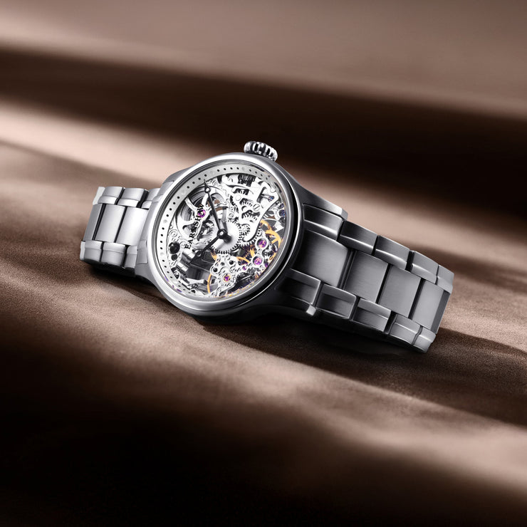 Thomas Earnshaw Bauer Mechanical Skeleton Pure Steel