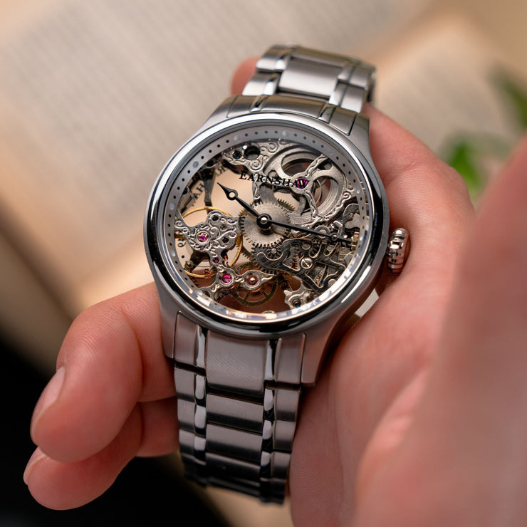 Thomas Earnshaw Bauer Mechanical Skeleton Pure Steel