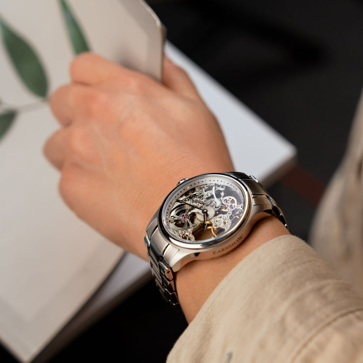 Thomas Earnshaw Bauer Mechanical Skeleton Pure Steel