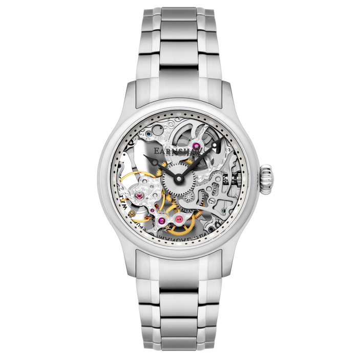 Thomas Earnshaw Bauer Mechanical Skeleton Pure Steel angled shot picture