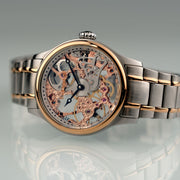 Thomas Earnshaw Bauer Mechanical Skeleton Steel Rose Gold