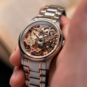 Thomas Earnshaw Bauer Mechanical Skeleton Steel Rose Gold