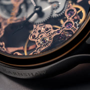 Thomas Earnshaw Bauer Mechanical Skeleton Steel Rose Gold