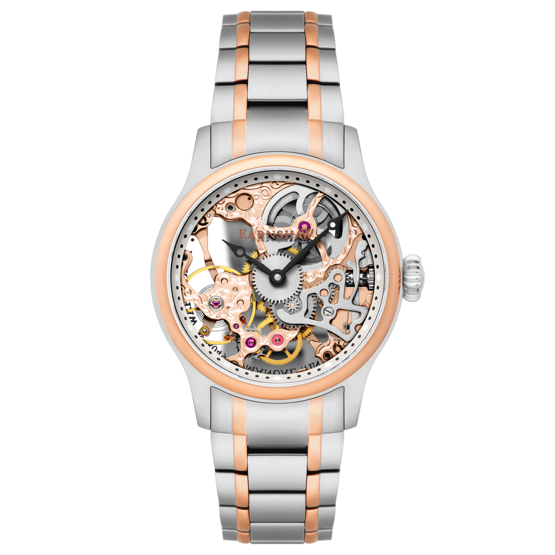 Thomas Earnshaw Bauer Mechanical Skeleton Steel Rose Gold  display picture 2