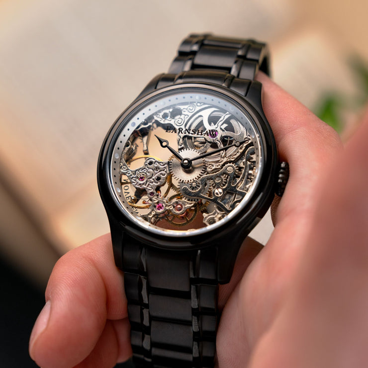 Thomas Earnshaw Bauer Mechanical Skeleton Midnight Steel