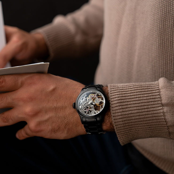 Thomas Earnshaw Bauer Mechanical Skeleton Midnight Steel