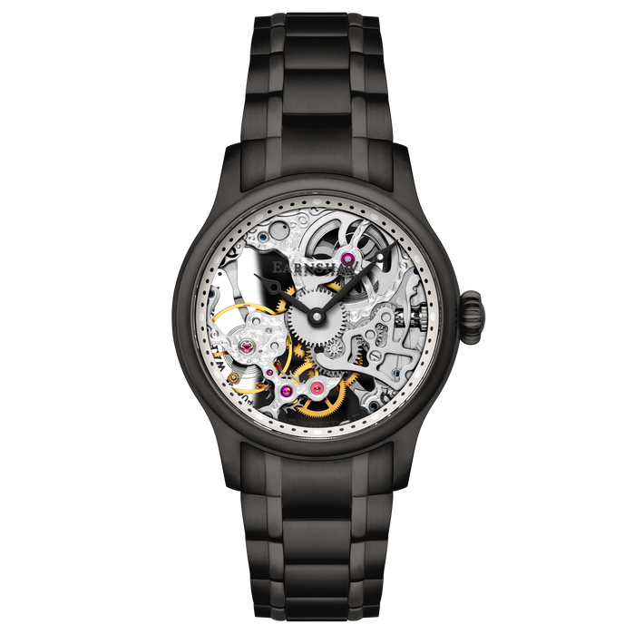 Thomas Earnshaw Bauer Mechanical Skeleton Midnight Steel angled shot picture
