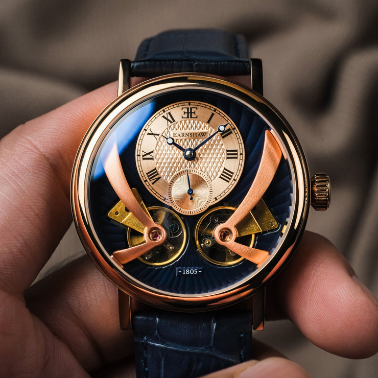Thomas Earnshaw Beaufort Anatolia Automatic Rose Gold Blue