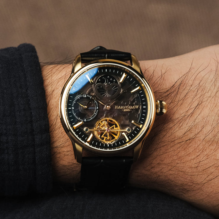 Thomas Earnshaw Longitude Shadow Automatic Black Gold