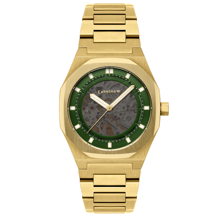 Thomas Earnshaw Discovery Drake Skeleton Automatic Emerald Green