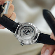 Thomas Earnshaw Baron Grand Date Calendar Open Heart Automatic Heather Grey