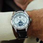 Thomas Earnshaw Baron Grand Date Calendar Open Heart Automatic Heather Grey