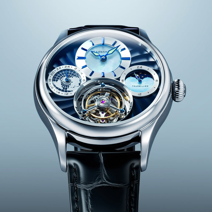 Thomas Earnshaw Celestial Huggins Tourbillon Mechanical Limited Edition Blue Horizon angled shot picture