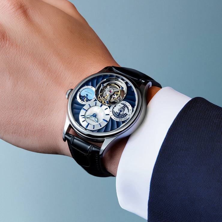 Thomas Earnshaw Celestial Huggins Tourbillon Mechanical Limited Edition Blue Horizon