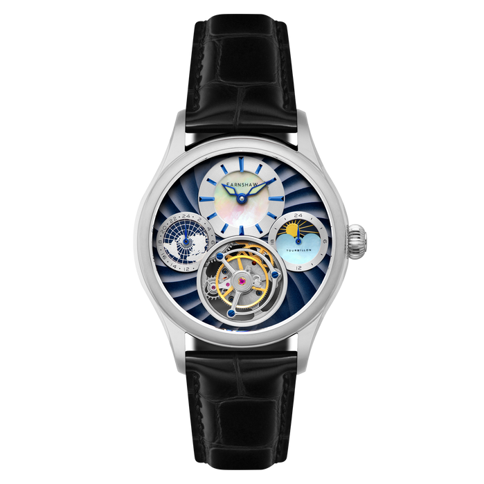 Thomas Earnshaw Celestial Huggins Tourbillon Mechanical Limited Edition Blue Horizon angled shot picture