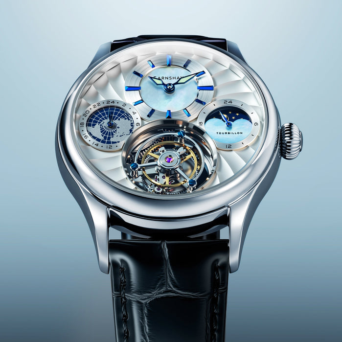 Thomas Earnshaw Celestial Huggins Tourbillon Mechanical Limited Edition Sleek Bright angled shot picture
