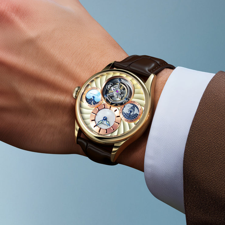 Thomas Earnshaw Celestial Huggins Tourbillon Mechanical Limited Edition Royal Gold