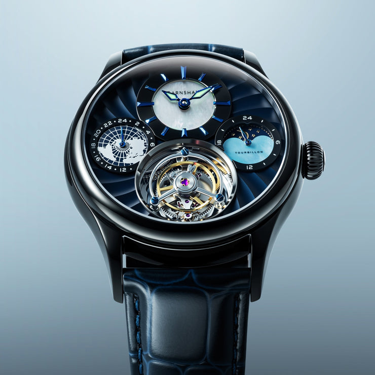 Thomas Earnshaw Celestial Huggins Tourbillon Mechanical Limited Edition Cobalt Face