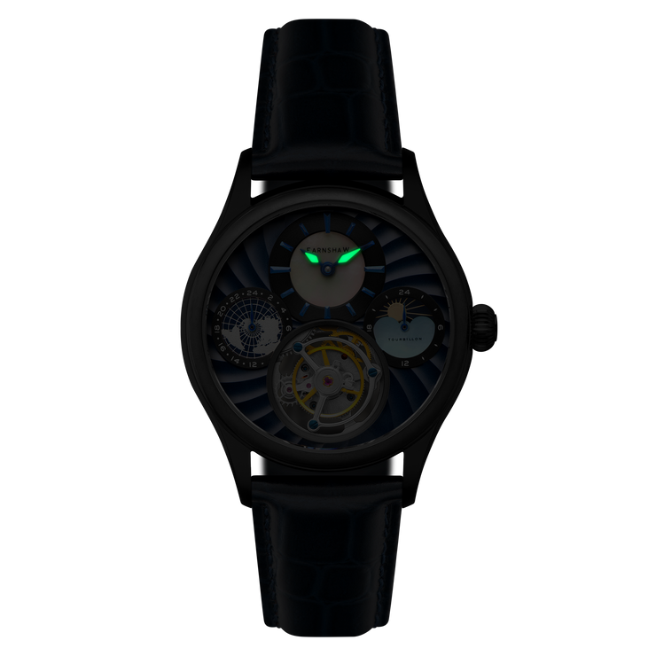 Thomas Earnshaw Celestial Huggins Tourbillon Mechanical Limited Edition Cobalt Face