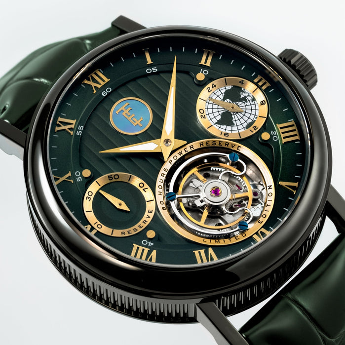 Thomas Earnshaw Celestial Halley Tourbillon Emerald Dream Limited Edition angled shot picture