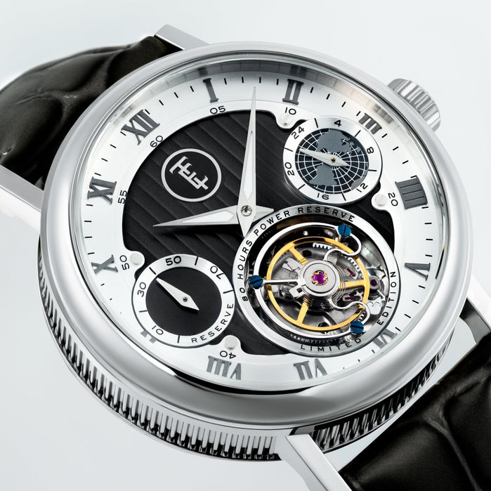Thomas Earnshaw Celestial Halley Tourbillon Steel Mist Limited Edition angled shot picture