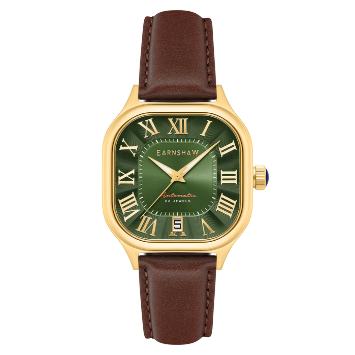 Thomas Earnshaw Coussin Automatic Elite Green angled shot picture
