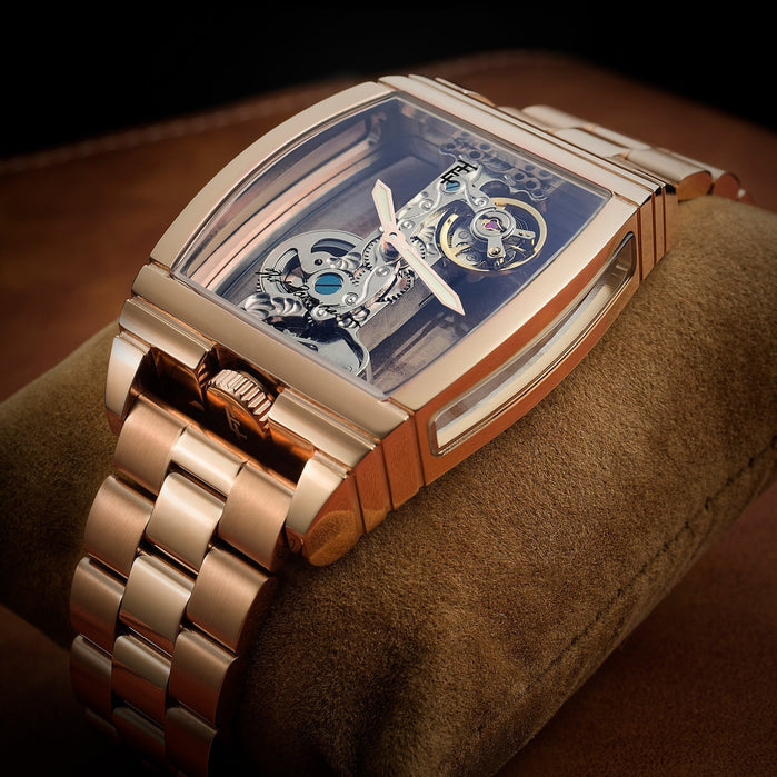 Thomas Earnshaw Discovery Wolver Bridge Mechanical Red Gold angled shot picture