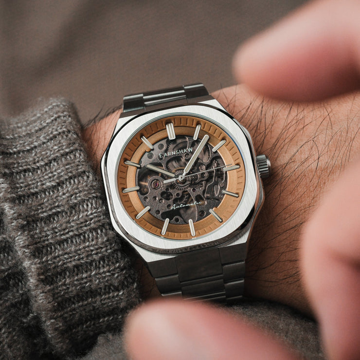 Thomas Earnshaw Discovery Exeter Skeleton Automatic Chino