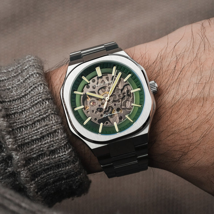 Thomas Earnshaw Discovery Exeter Skeleton Automatic Chartreuse Green