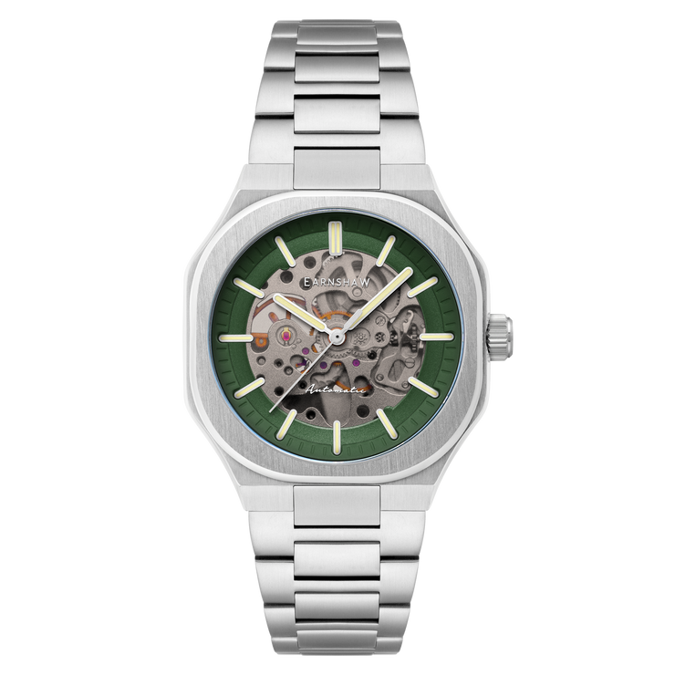 Thomas Earnshaw Discovery Exeter Skeleton Automatic Chartreuse Green