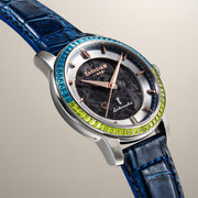 Thomas Earnshaw Celestial Glory Skeleton Automatic Electric Blue