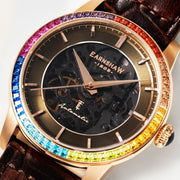 Thomas Earnshaw Celestial Glory Skeleton Automatic Amber Brown