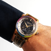 Thomas Earnshaw Celestial Glory Skeleton Automatic Walnut Brown