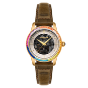 Thomas Earnshaw Celestial Glory Skeleton Automatic Walnut Brown