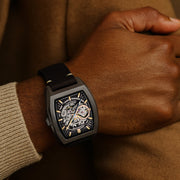 Thomas Earnshaw Heritage Wellington Skeleton Automatic Sable Black