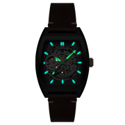 Thomas Earnshaw Heritage Wellington Skeleton Automatic Sable Black