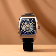 Thomas Earnshaw Heritage Wellington Skeleton Automatic Rosewater Blue
