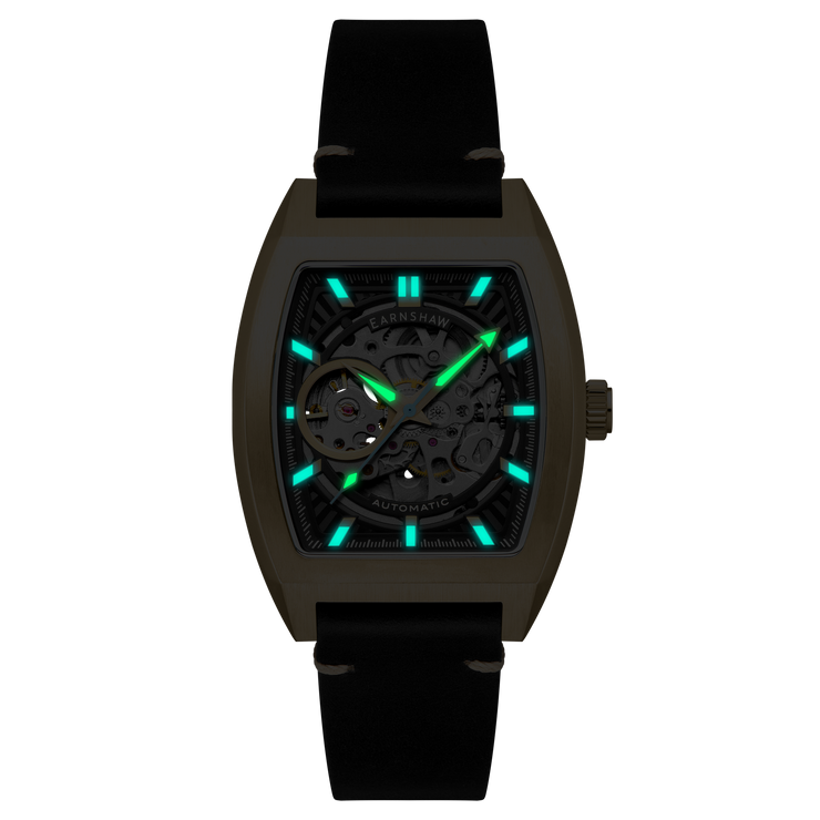 Thomas Earnshaw Heritage Wellington Skeleton Automatic Noir Gold