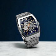 Thomas Earnshaw Heritage Wellington Skeleton Automatic Steel Blue