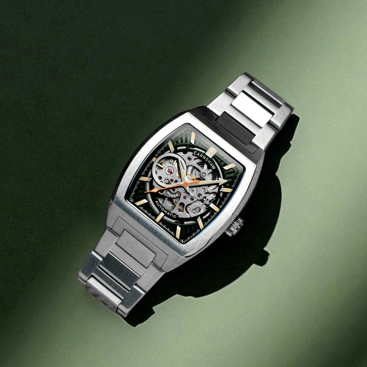 Thomas Earnshaw Heritage Wellington Skeleton Automatic Sage Steel