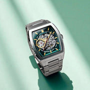 Thomas Earnshaw Heritage Wellington Skeleton Automatic Cerulean Blue