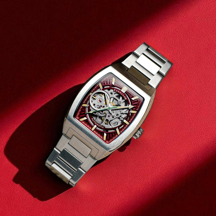 Thomas Earnshaw Heritage Wellington Skeleton Automatic Merlot